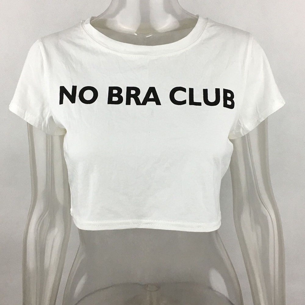 ‘No Bra Club’ Crop Top - Picture 4 of 4